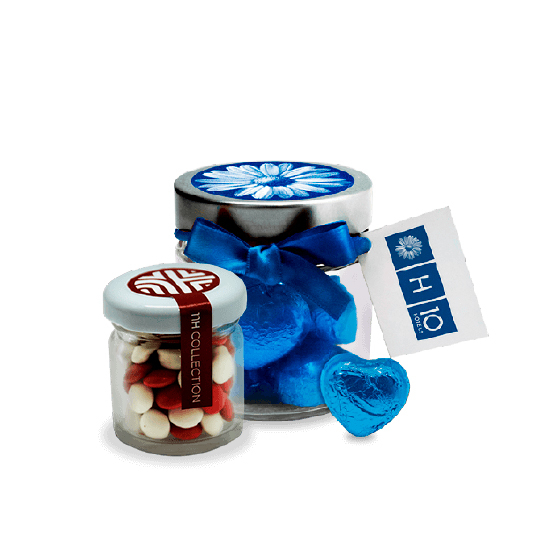 Tarro cristal con chocolate
