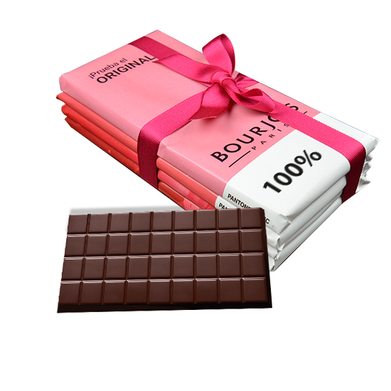 Pack 4 tabletas de chocolate 100%, 80%, 60% o con leche