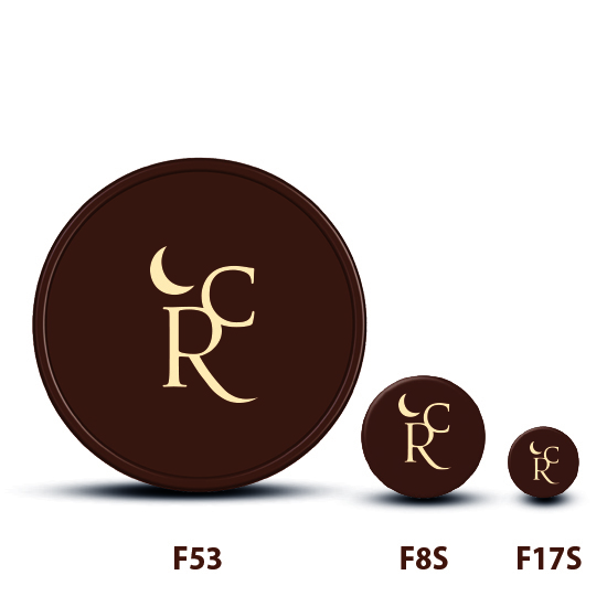 Morceaux de chocolat circulaires