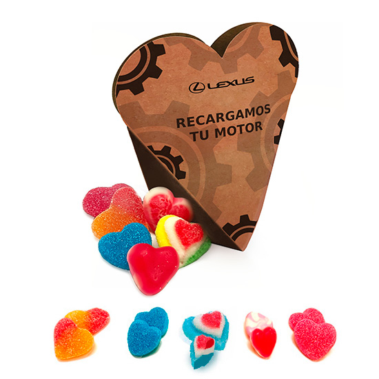 Mixed box of premium heart-shaped gummies