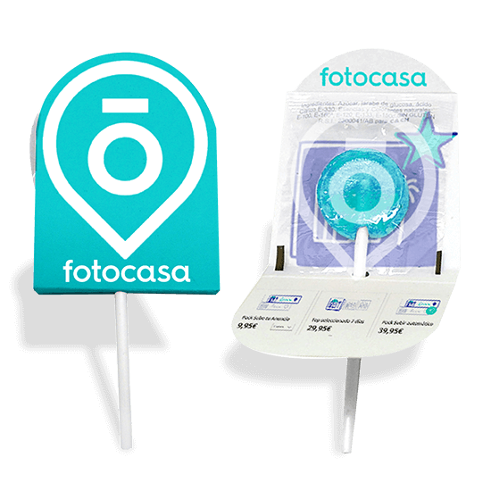 Lollipop with die-cutting