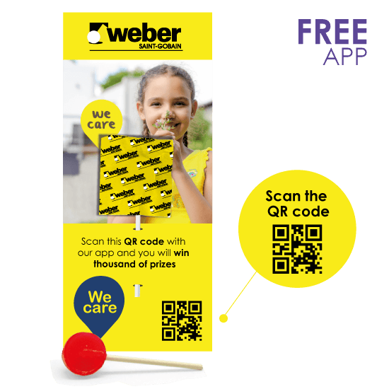 Flyer with lollipop + QR code