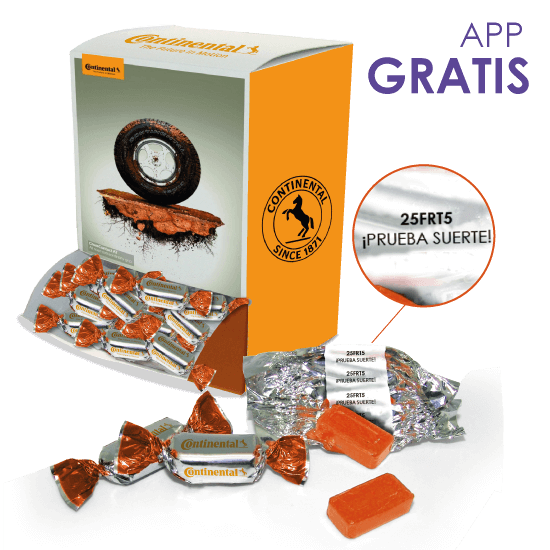 Dispensador de caramelos + código promocional