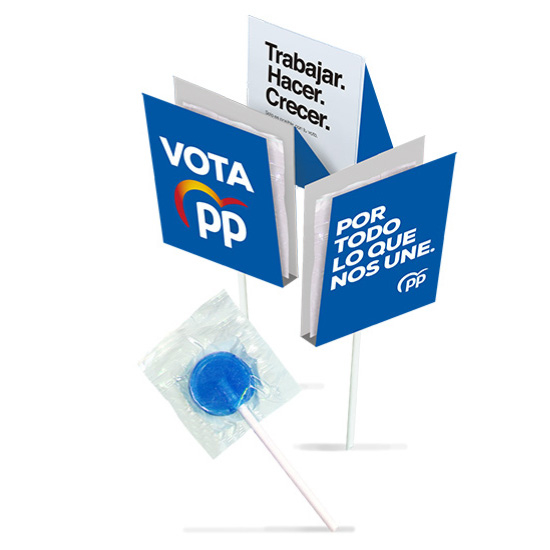 Sachet lollipop + electoral program