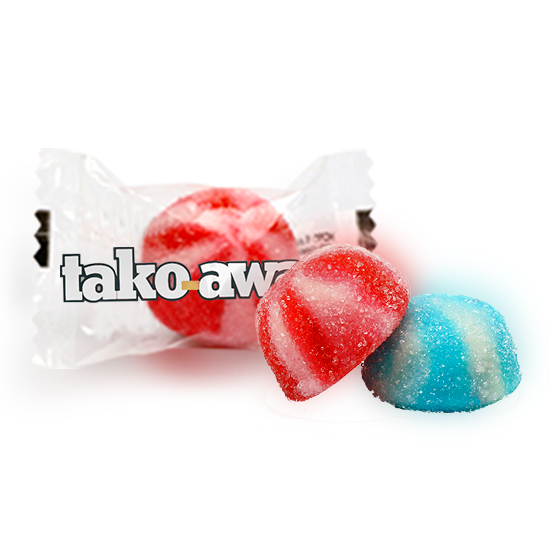 Strawberry / cola gummy candy with cream
