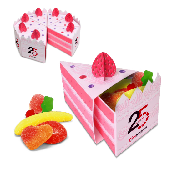 Box cake filled with candy mixture