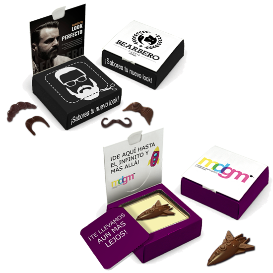 Caja trepada con chocolate en 2D CREA TU IDEA