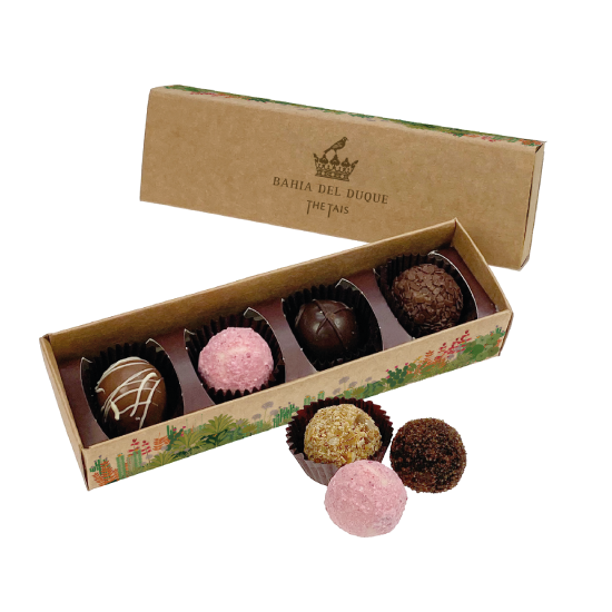 Box of 4/16 NO PLASTIC chocolate truffles