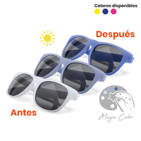 ¡Gafas de sol mágicas con montura que cambia de color!