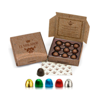 CAJA 9 BOMBONES - Caja con tapa, contiene bombones u otros dulces