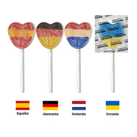 Tricolour heart lollipop